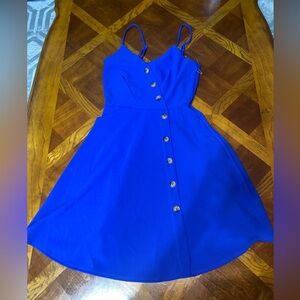 Blue Button Dress Stap